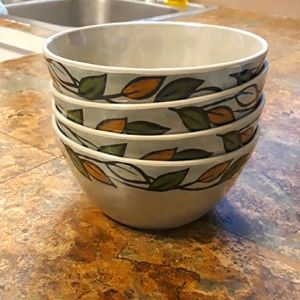 Pfaltzgraff melamine bowls - Rustic Leaves